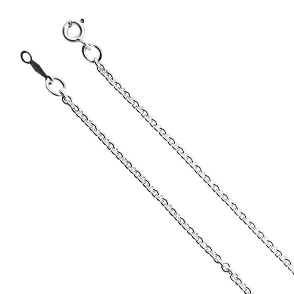2mm Sterling Silver Solid Cable Chain Necklace, 20 Inch